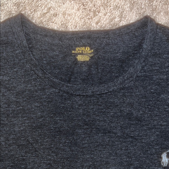 Polo by Ralph Lauren Men's Charcoal Tee - Picture 2 of 2